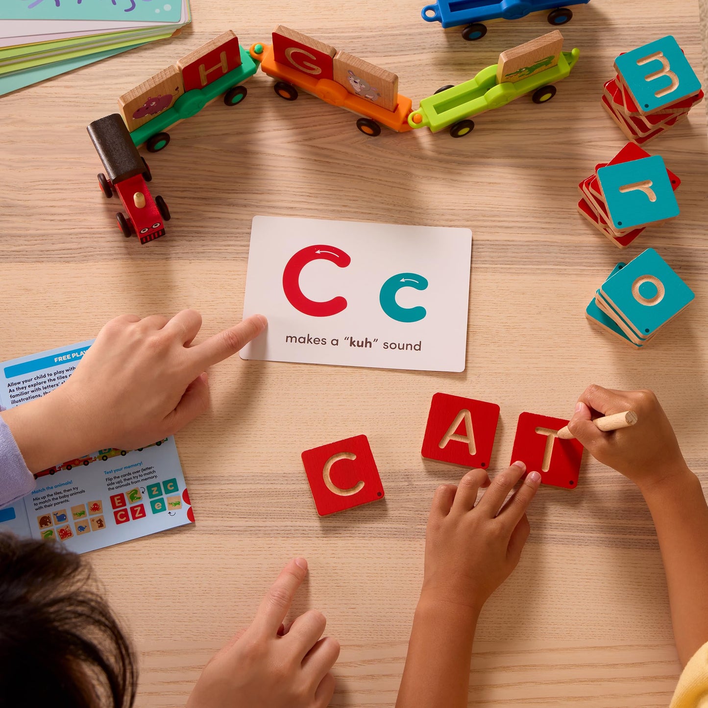 Battat Education Wooden Alphabet Train Set 84 Pieces