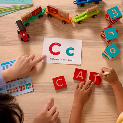 Battat Education Wooden Alphabet Train Set 84 Pieces