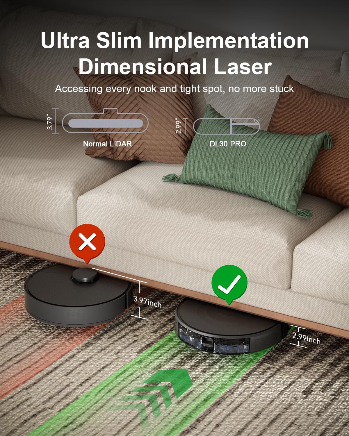 Kokaidia Robot Vacuum and Mop Combo, 9000Pa