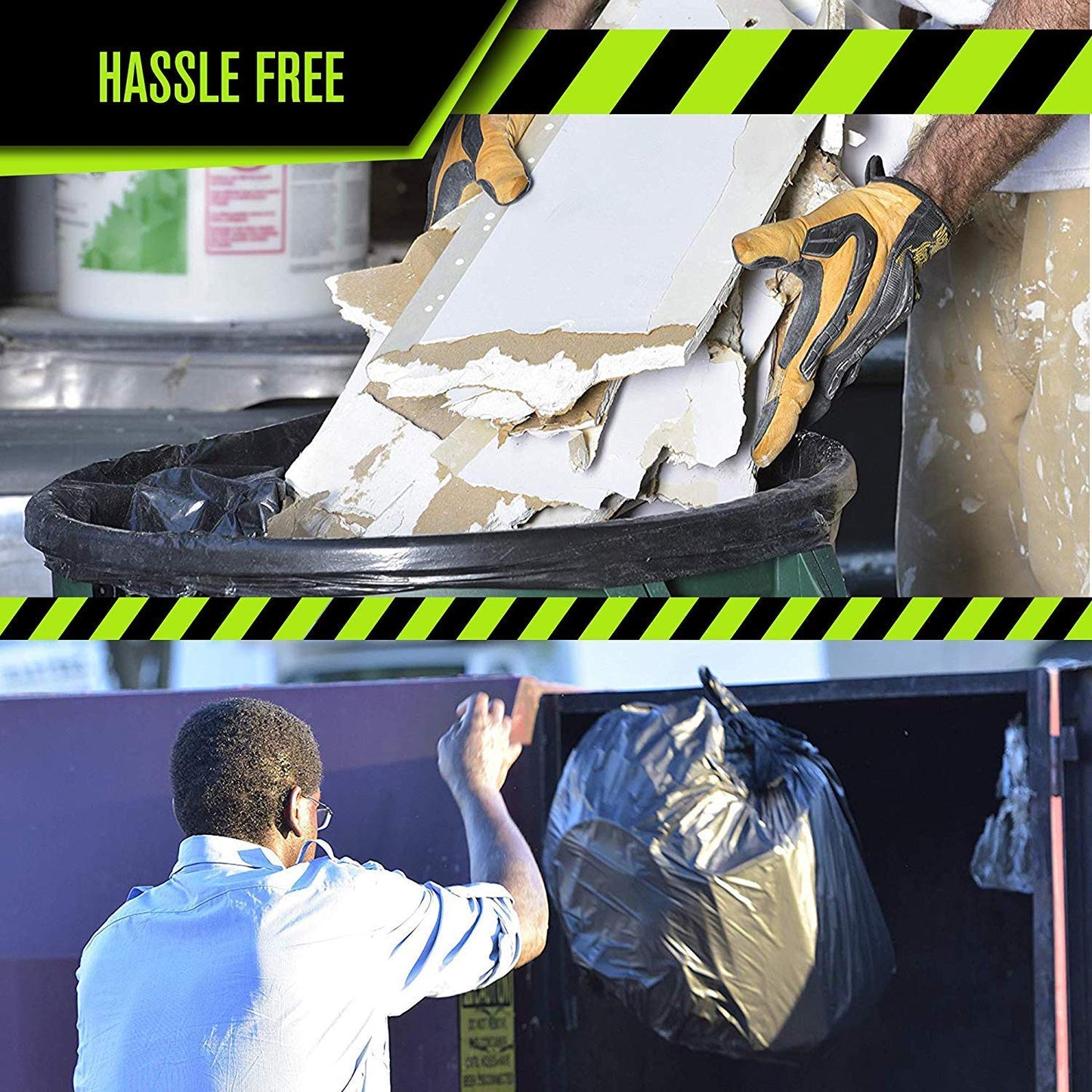 Aluf Plastics 40-45 Gallon Trash Bags Heavy Duty - (Huge 100 Pack) - 2.0 MIL Thick - 33" x 48" - Garbage Bags for Toter, Contractors, Lawn, Leaf, Yard Waste, Commercial, Industrial, Construction