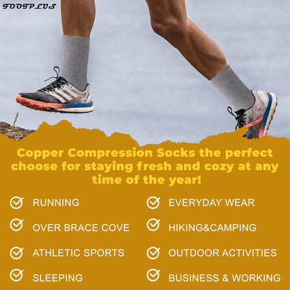 Copper Infused Thermal Hiking Socks for Men Women