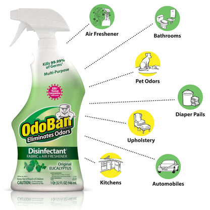 OdoBan Disinfectant Spray, Eucalyptus Scent, 32oz