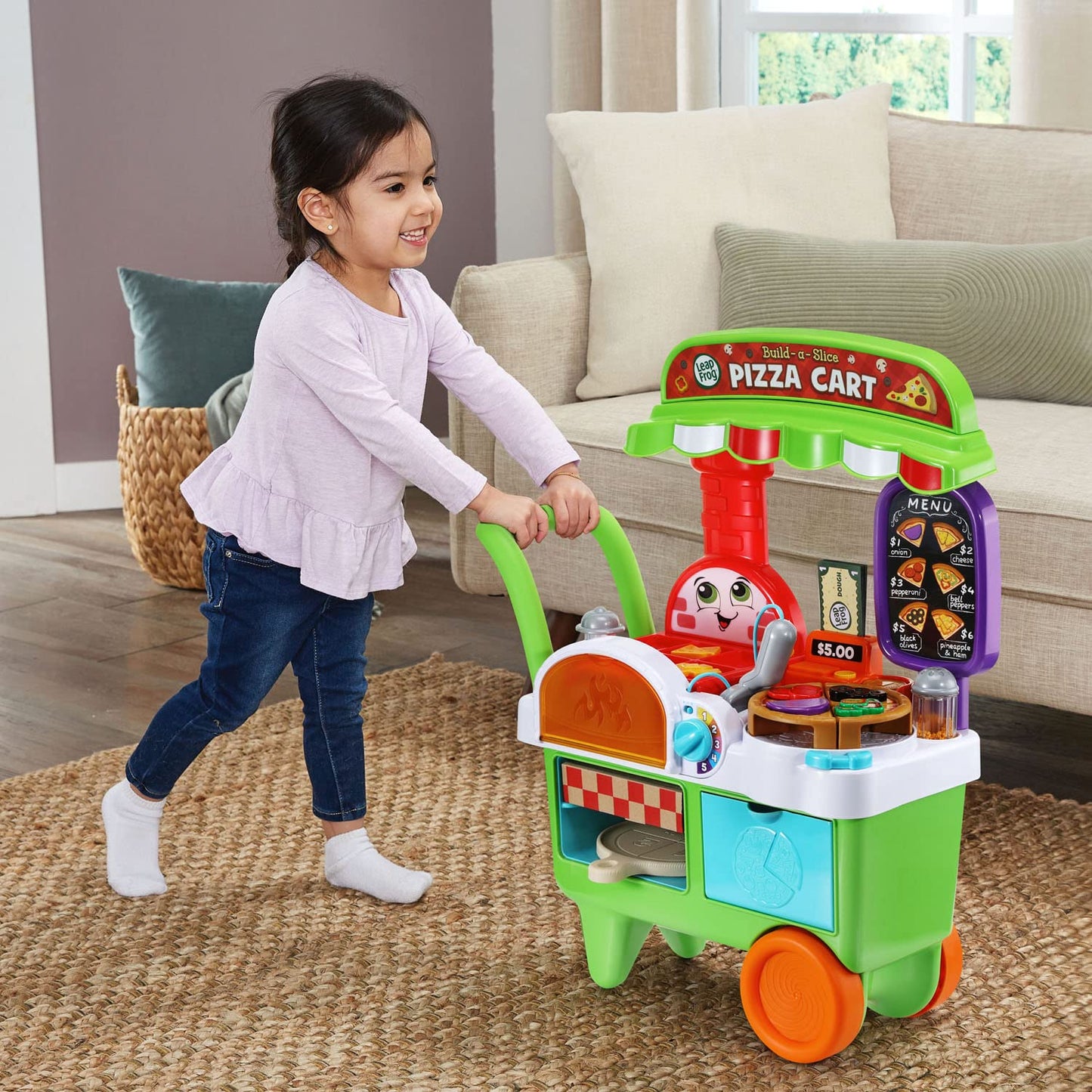 LeapFrog Build-a-Slice Pizza Cart for Kids