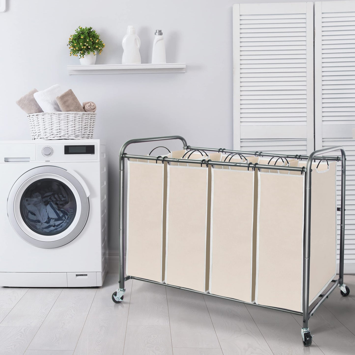 Laundry Sorter Hamper with Wheels by STORAGEIDEAS