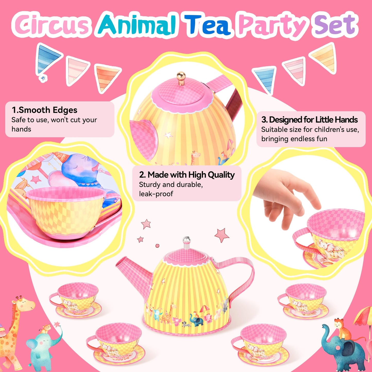Tea Party Set with Dessert & Carrying Case