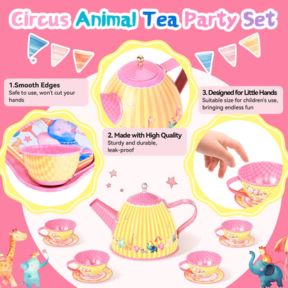 Tea Party Set with Dessert & Carrying Case
