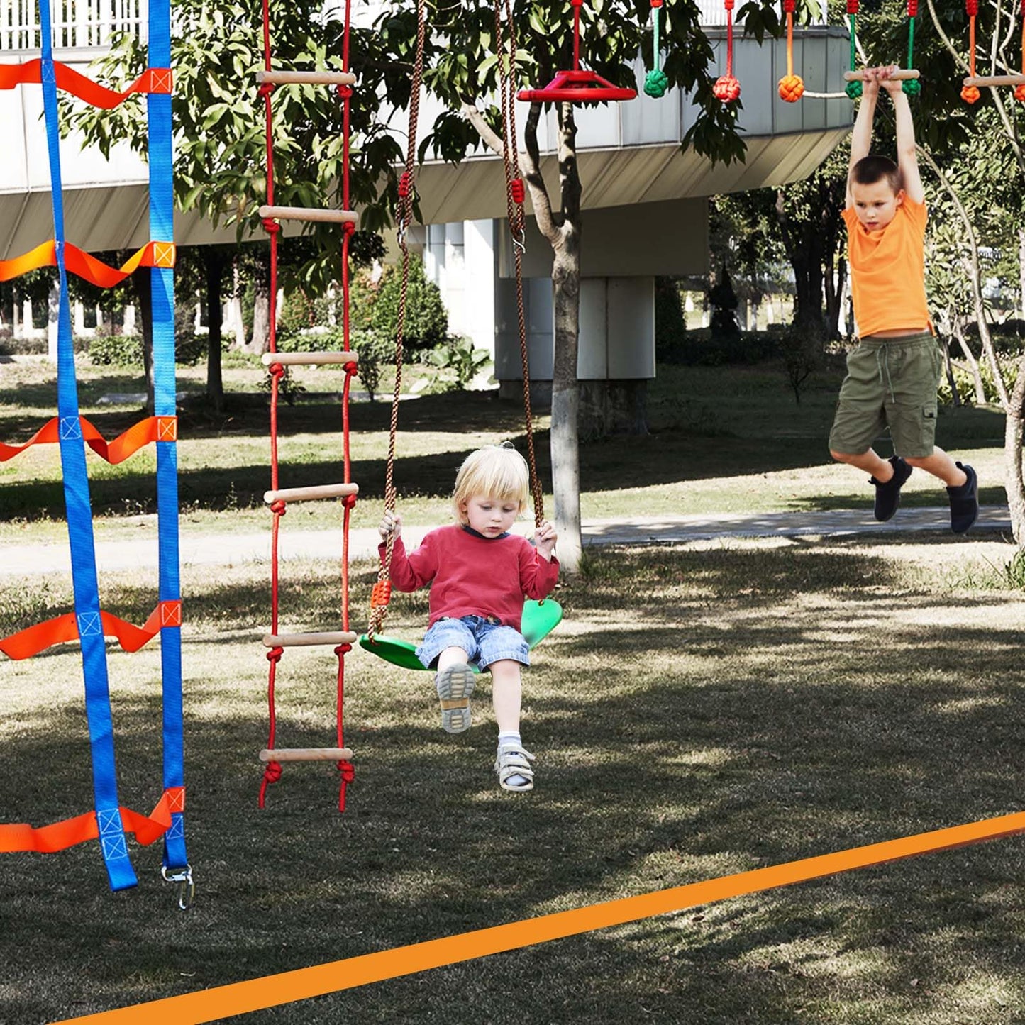 VEVOR 50ft Ninja Warrior Obstacle Course for Kids