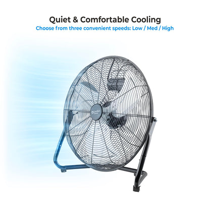 Comfort Zone 20" High-Velocity Industrial Floor Fan