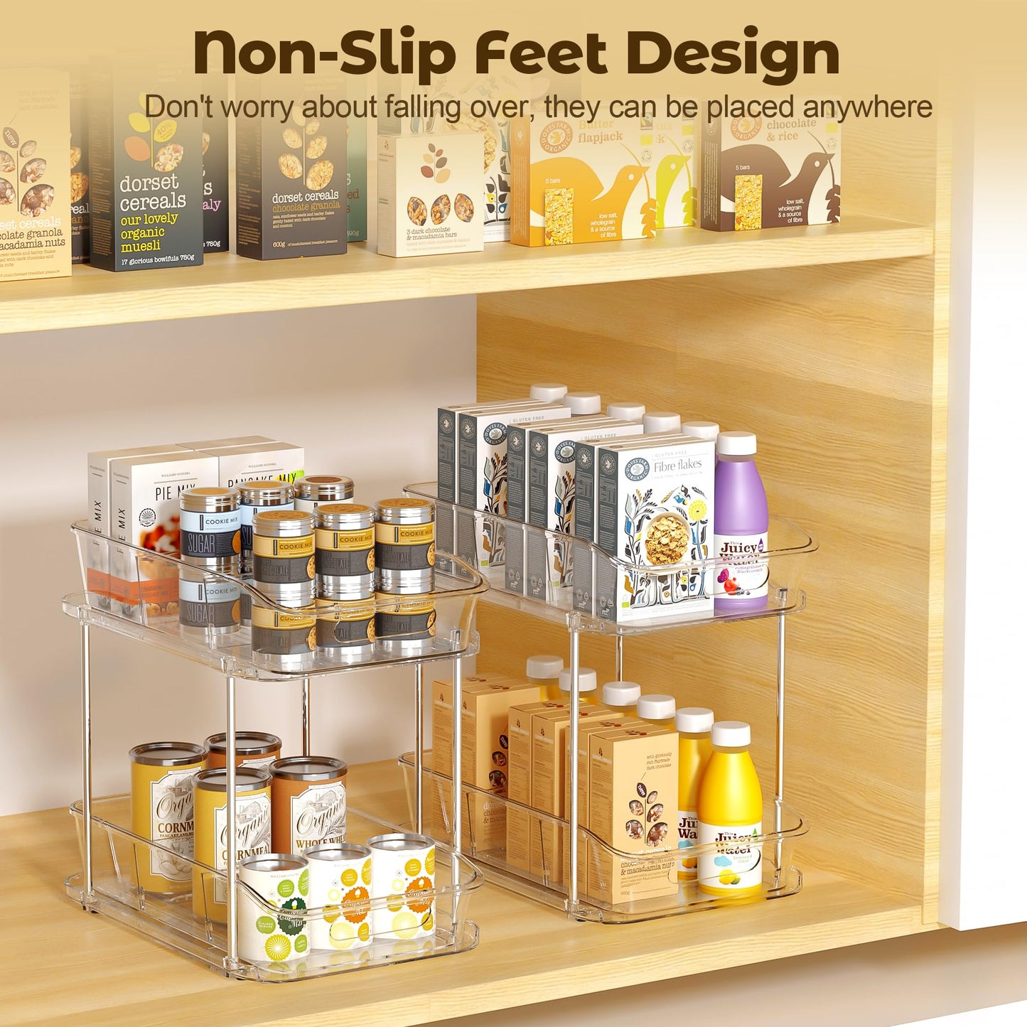 2-Tier Pull-Out Organizer for Cabinets