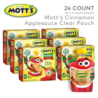 Mott's Cinnamon Applesauce Pouches, 24 Count