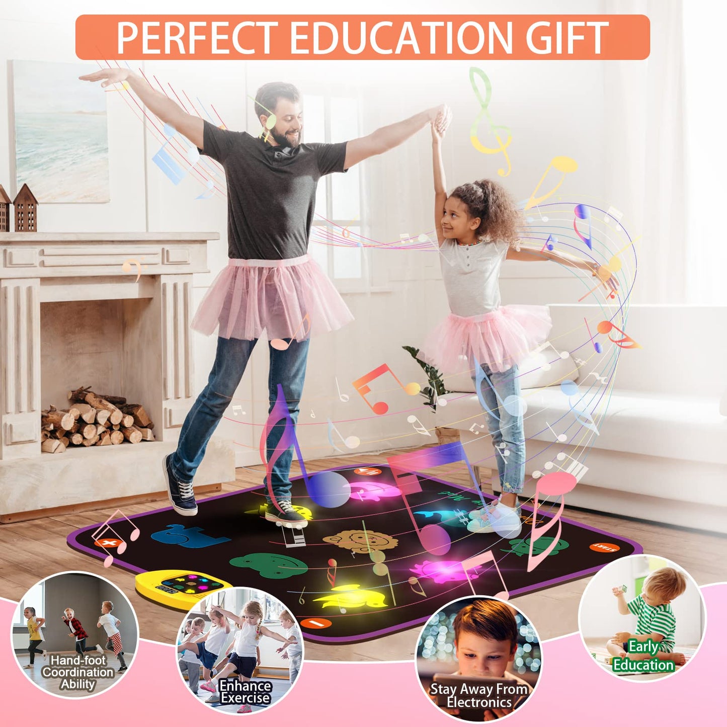 Dance Mat for Kids with Volume Control and Modes