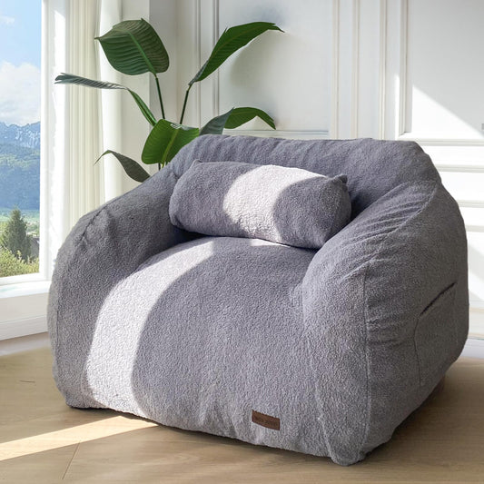 Giant Bean Bag Chair with Pillow by MAXYOYO