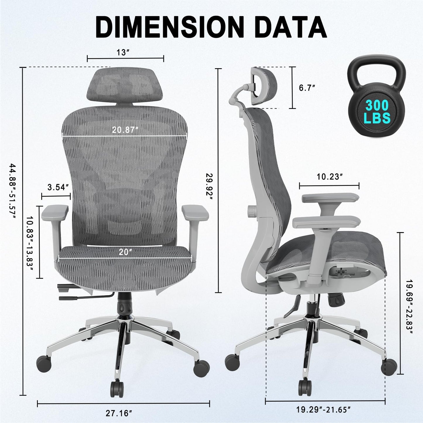 Ergonomic Big and Tall Office Chair with Support