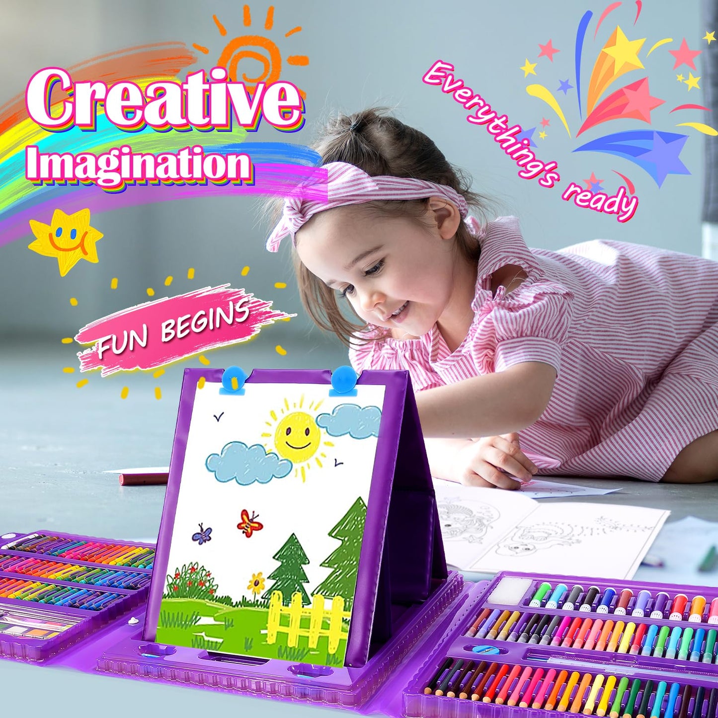 Art Supplies Kit for Kids Ages 4-12