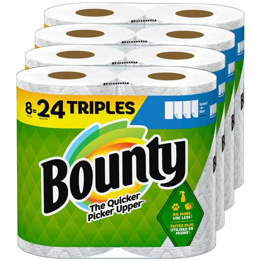 Bounty Select-A-Size Paper Towels, 8 Triple Rolls