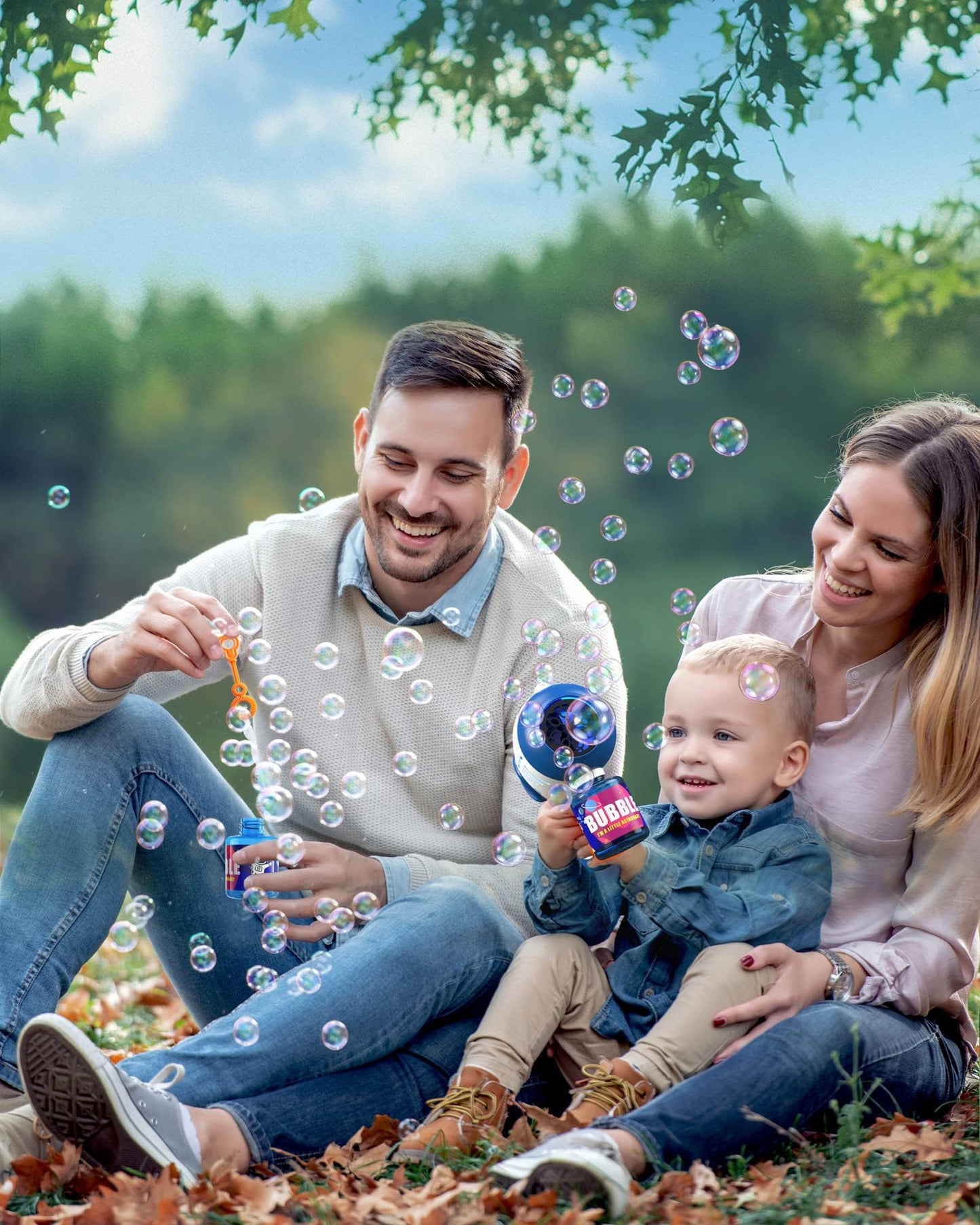 2 Bubble Guns with Solution for Kids Outdoors