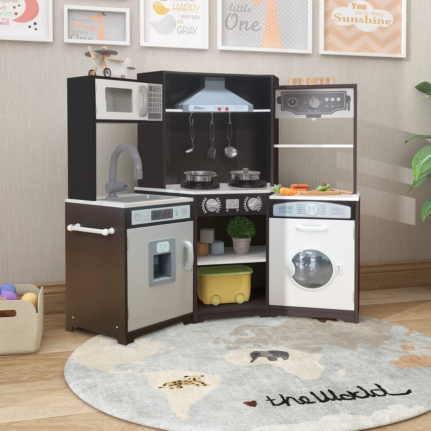Kids Corner Play Kitchen Set with Lights & Sounds