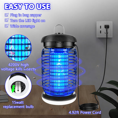Outdoor Mosquito Zapper with LED Light