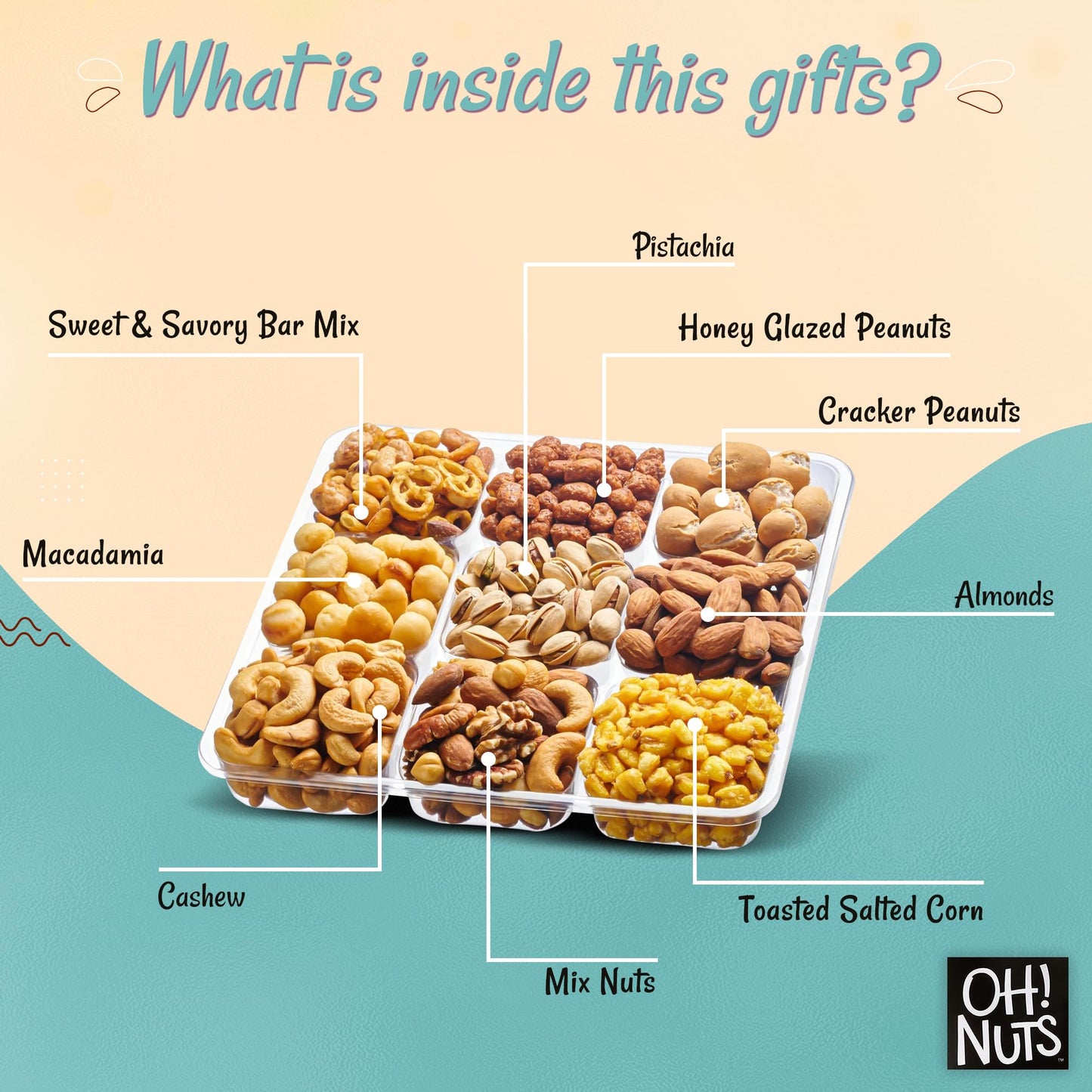 Oh! Nuts Premium Assorted Nut Gift Basket