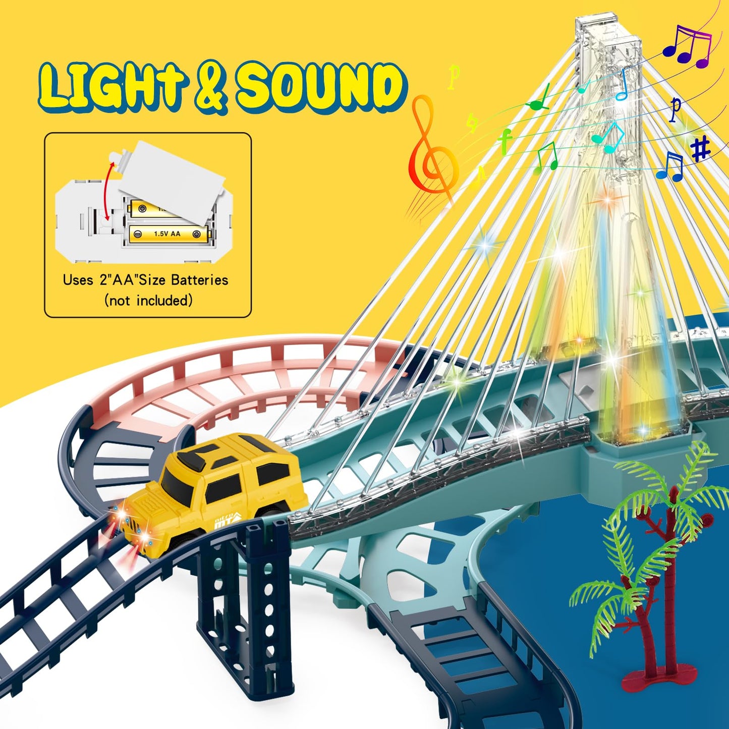 PIXATA Electric Slot Car Track Set for Kids