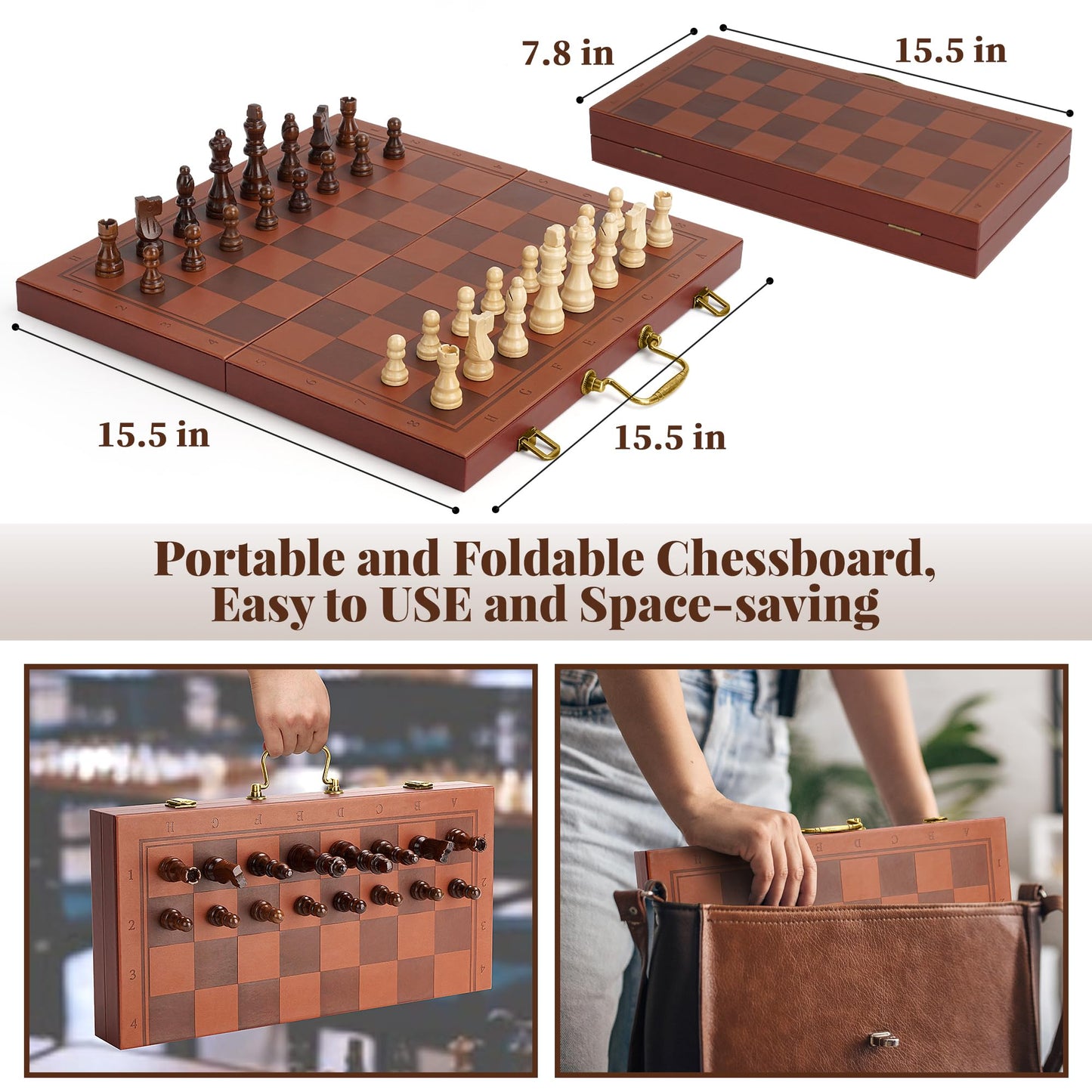 Magnetic Travel Chess Set for Kids and Adults