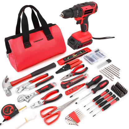 COMOWARE 171PCS Tool Kit with Cordless Drill