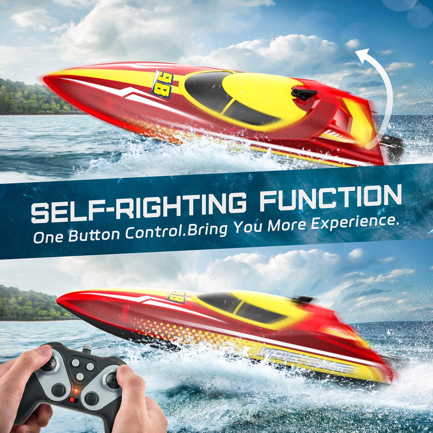 BEZGAR Remote Control Boat for Kids & Adults