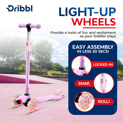 Dribbl Kids 3-Wheel Scooter with Adjustable Handlebar