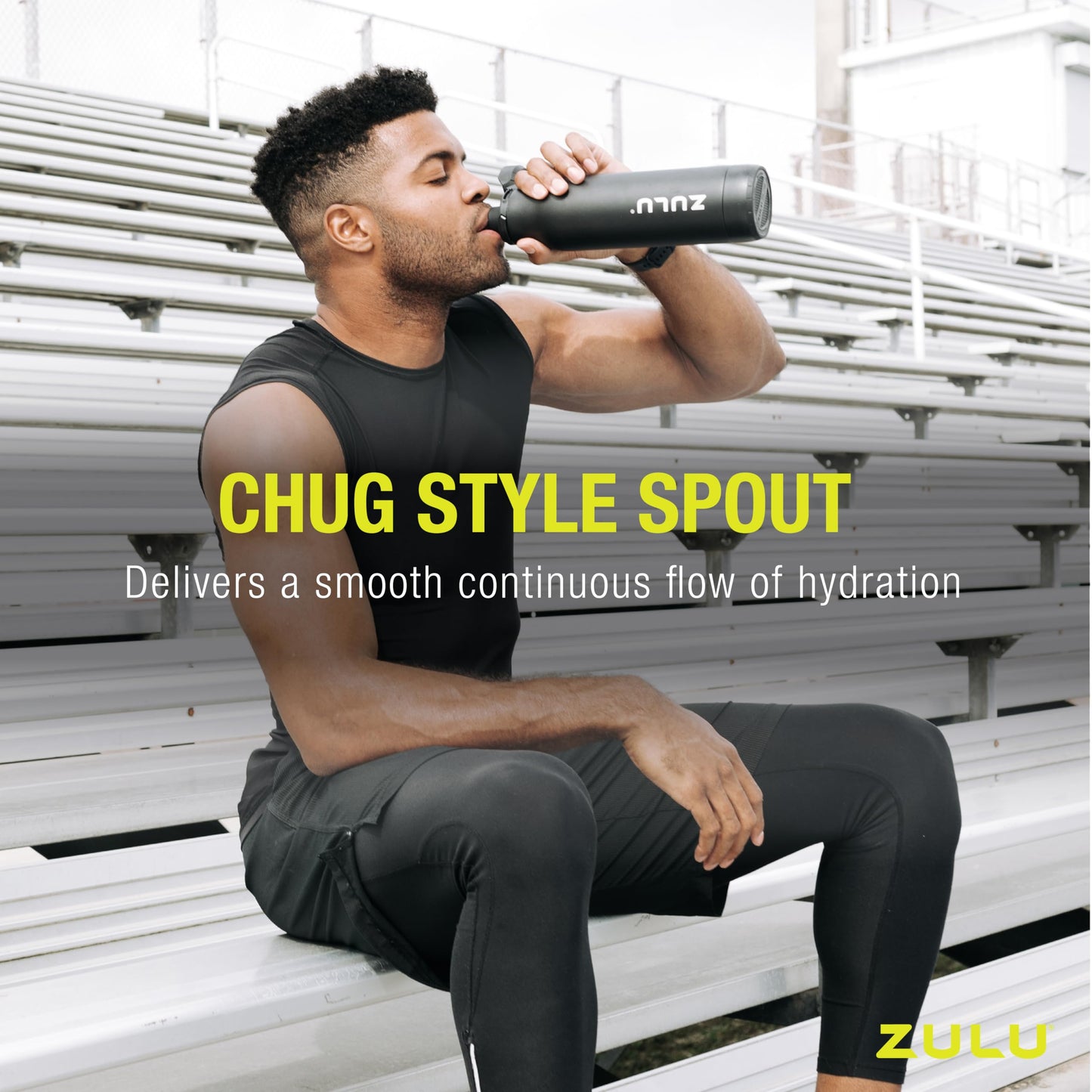 Zulu 24oz Vacuum Insulated Water Bottle with Chug Spout