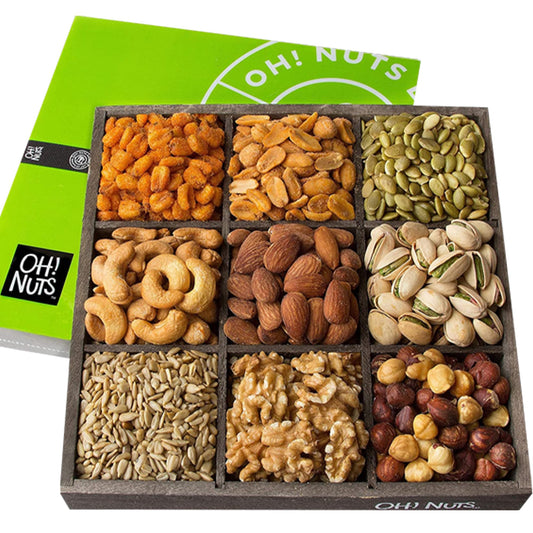 Mixed Nuts Gift Basket by Oh! Nuts - 9 Varieties