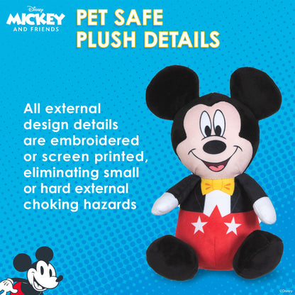 Mickey Mouse Plush Squeaky Dog Toy by Disney