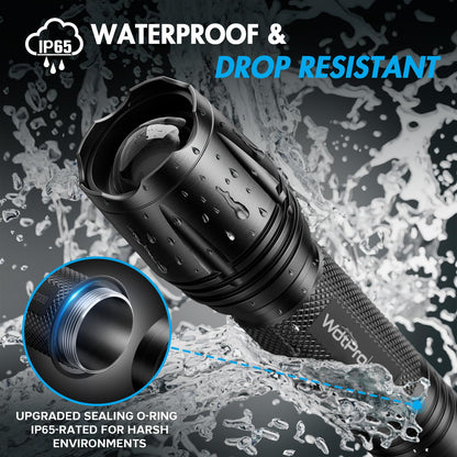 WdtPro LED Flashlight High Lumens SR2000 Pro