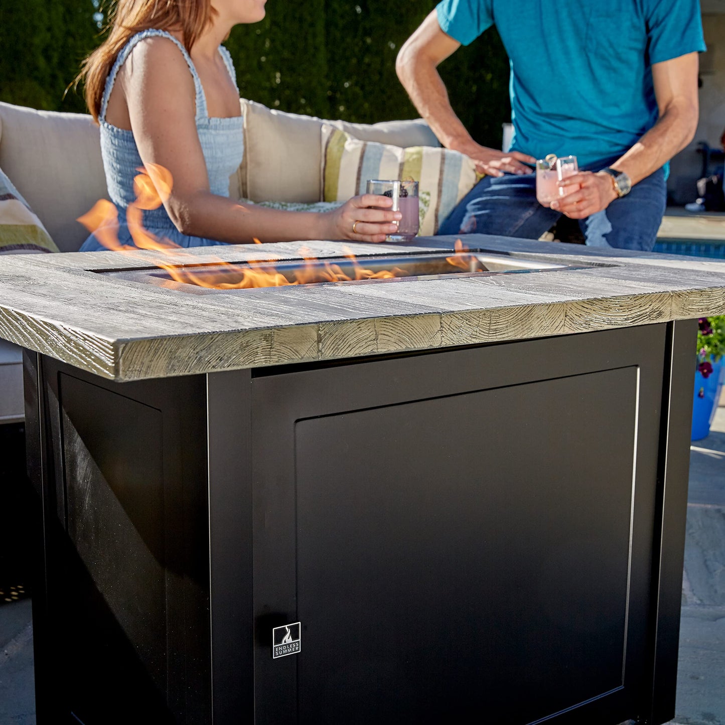 Endless Summer Rectangular Gas Fire Table 40x28"