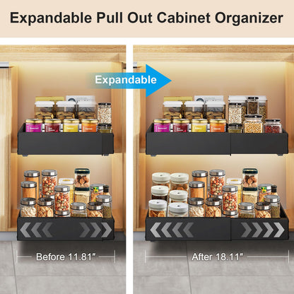 Expandable Pull Out Cabinet Organizer for Kitchen