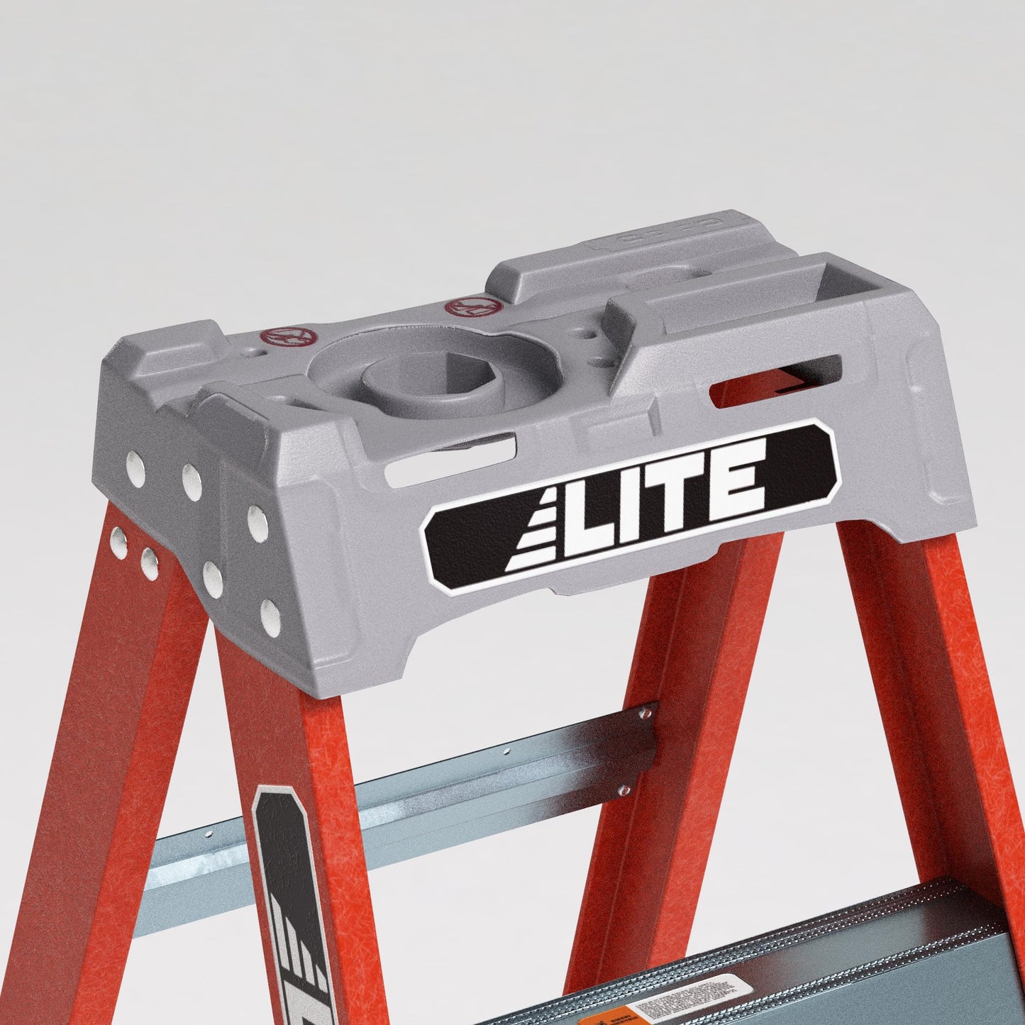 LITE 6-Foot Fiberglass Step Ladder, 300 lb Capacity