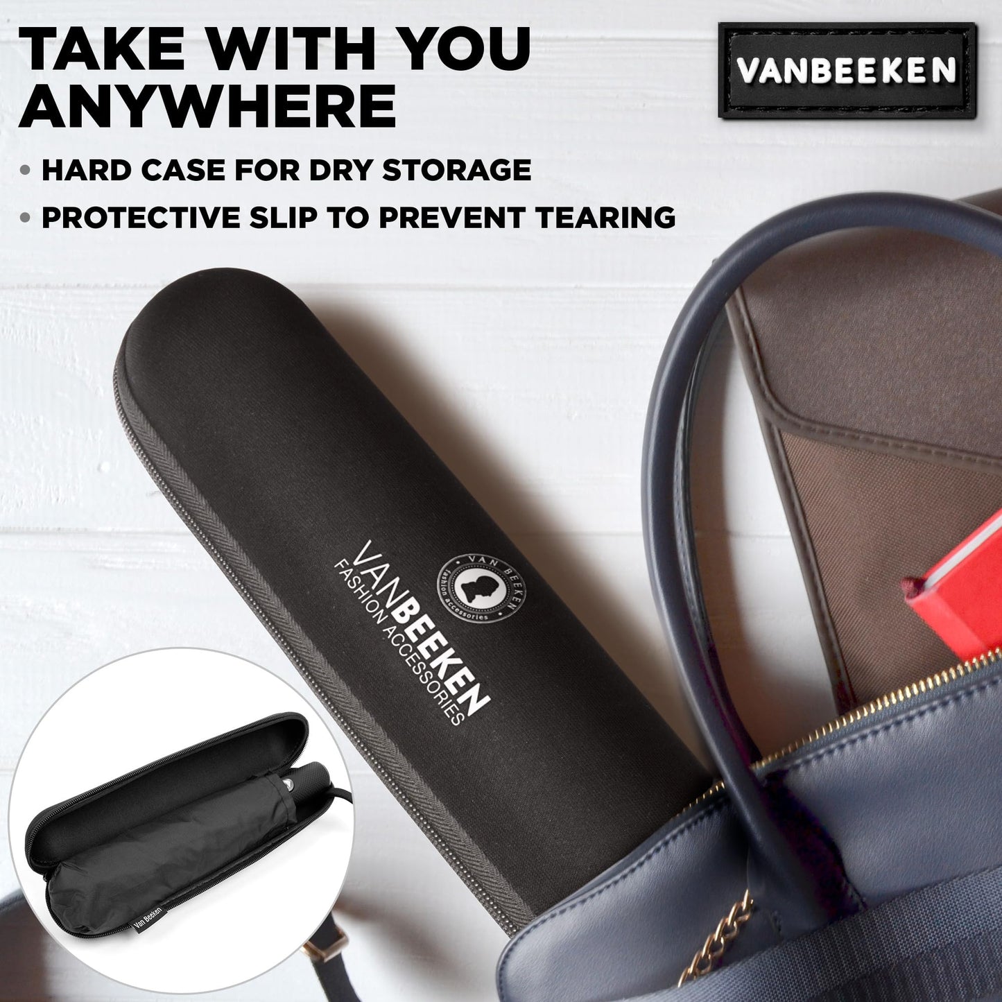 Van Beeken Compact Windproof Travel Umbrella