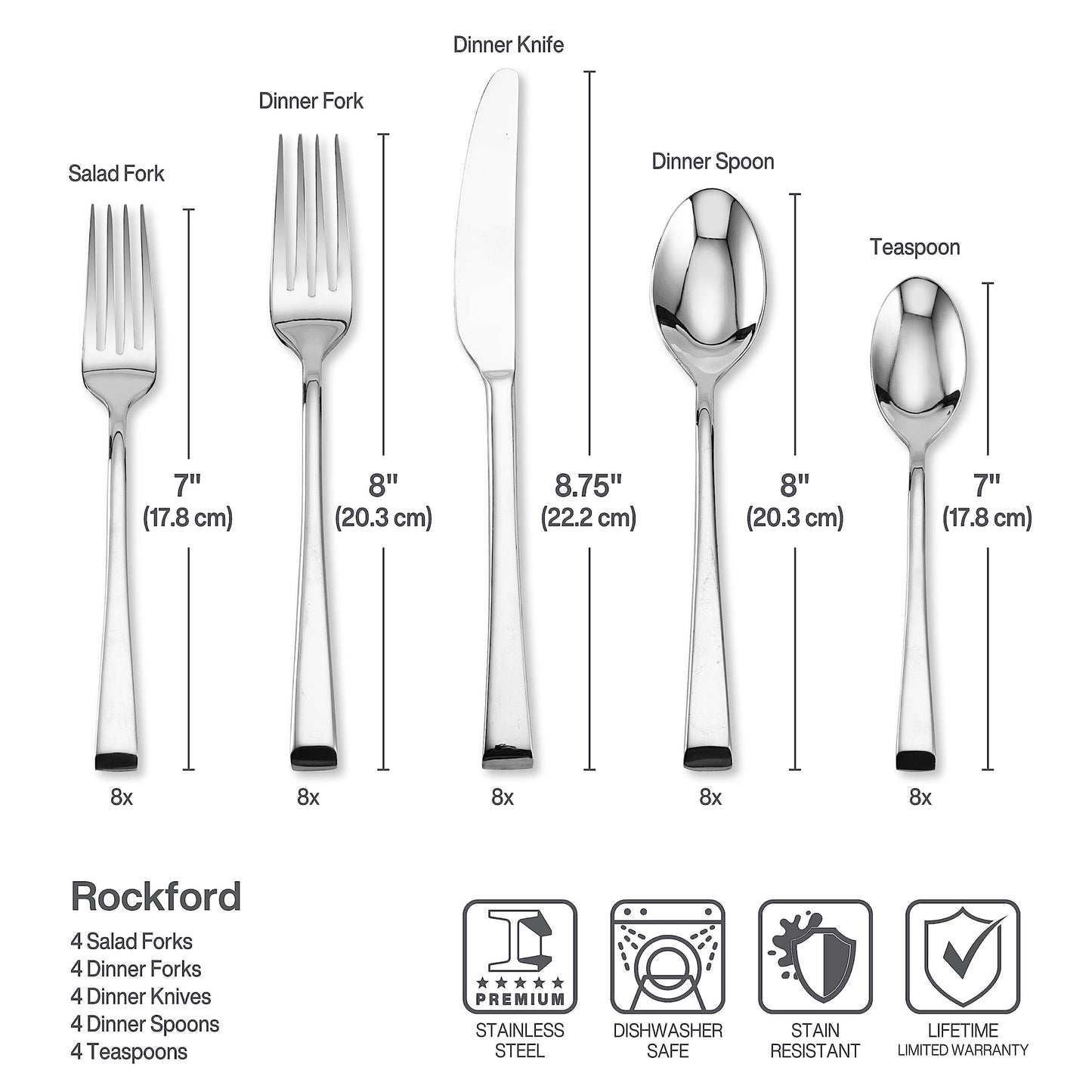 Mikasa 20-Piece Stainless Steel Flatware Set for 4