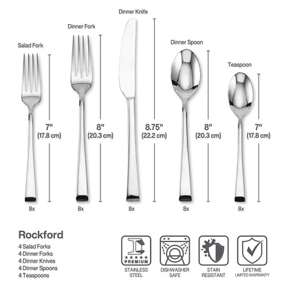 Mikasa 20-Piece Stainless Steel Flatware Set for 4