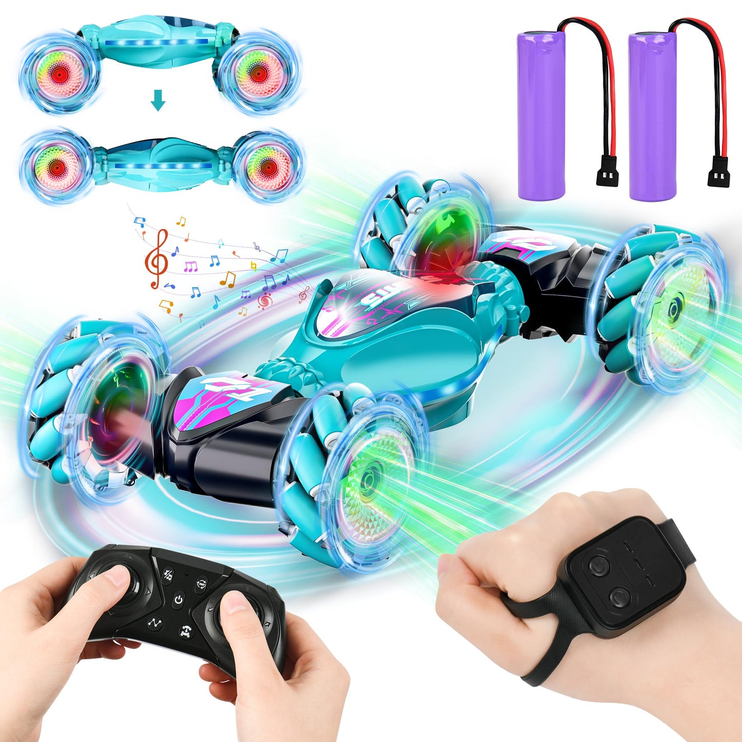 CANKETEC Gesture Sensing 4WD RC Stunt Car