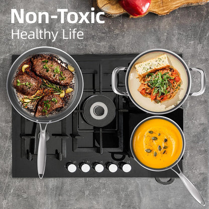 COOKER KING Non-Stick Cookware Set, 10-Piece