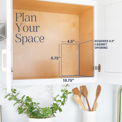 Spice Rack Organizer for Cabinet, Heavy Duty - Pull Out Spice Rack - Lifetime Limited Warranty - Spice Organization 4"Wx10-3/8"Dx8-7/8 H - Spice Racks for Inside Cabinets & Pantry Closet
