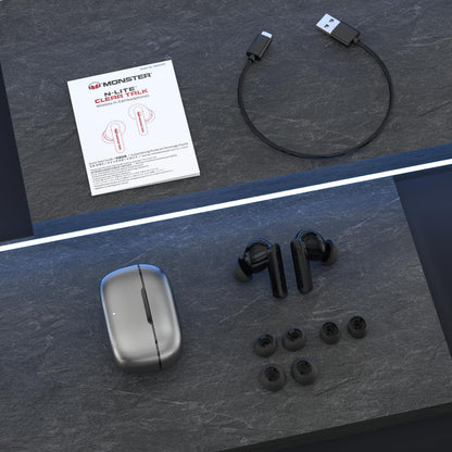 Monster Bluetooth 5.3 Wireless Earbuds with Noise Reduction