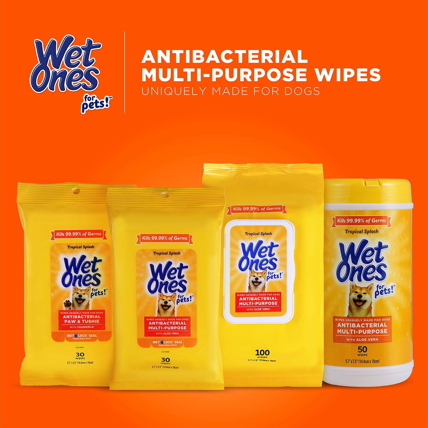 30 Pack Wet Ones Dog Wipes for Grooming