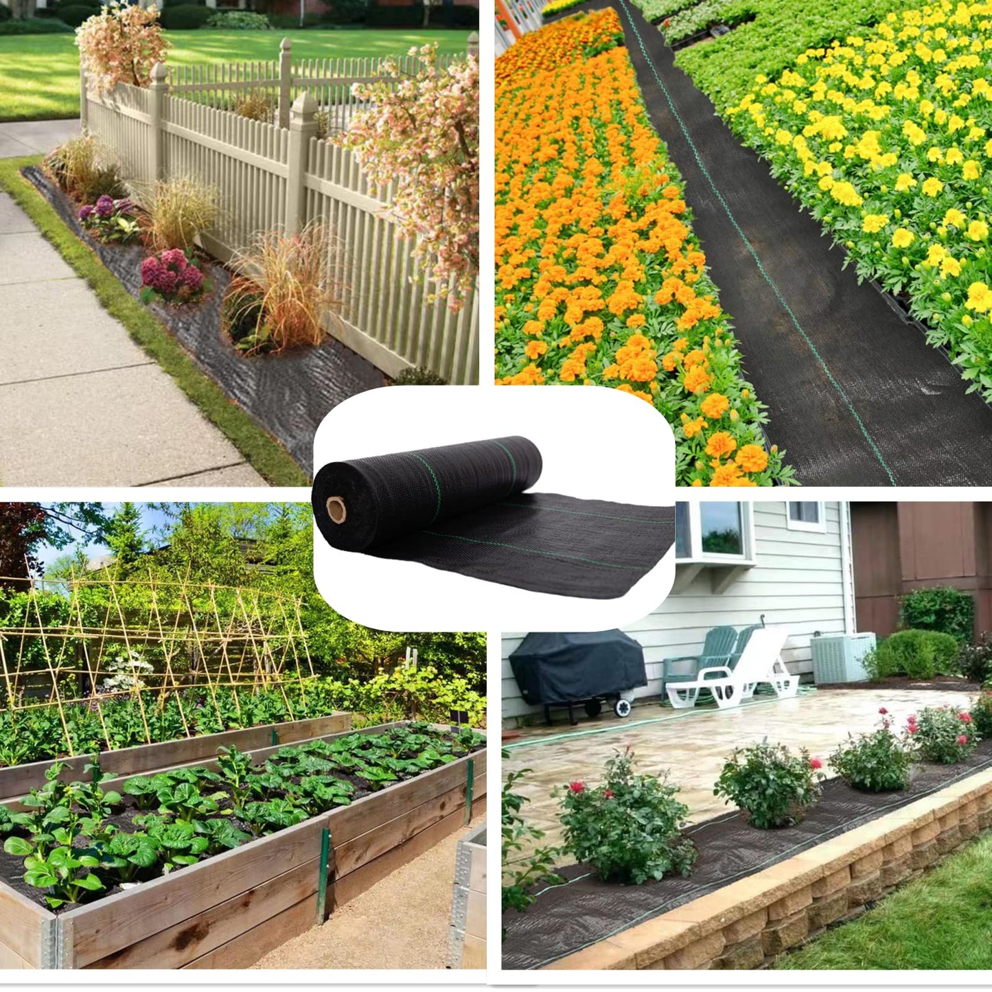 EXTRAEASY Garden Weed Barrier Landscape Fabric,Weed Block Fabric Heavy Duty 3.2OZ,Woven Mulch for Landscaping Ground Cover Weed Control Fabric, Black Garden Bed Liner (1.4ft x 150ft)