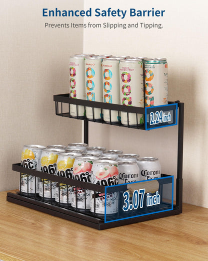 2 Pack Under Sink Organizer with Sliding Drawer