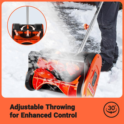 VOLTASK 12-Inch Electric Snow Blower, 10 Amp