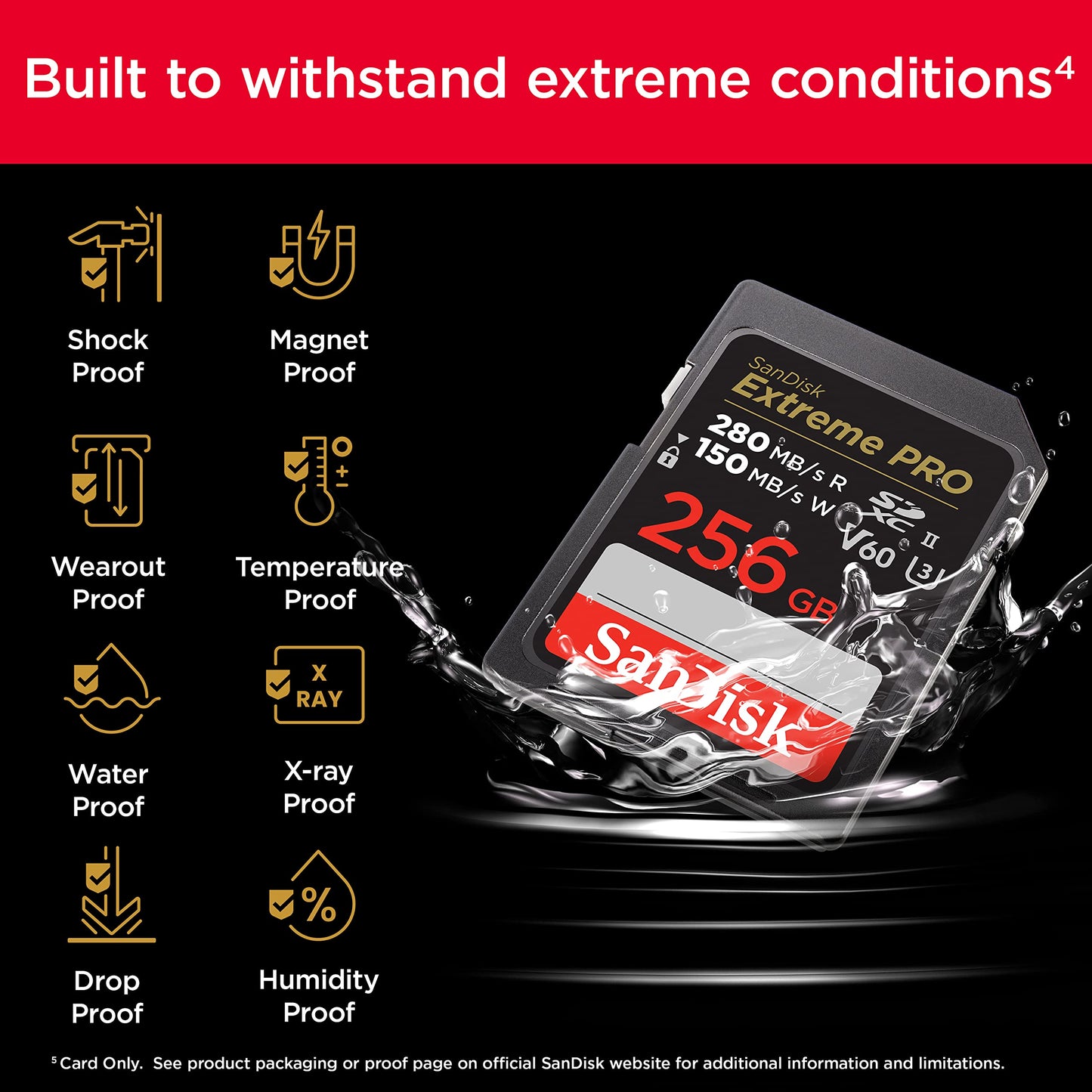 SanDisk 256GB Extreme PRO SDXC Memory Card