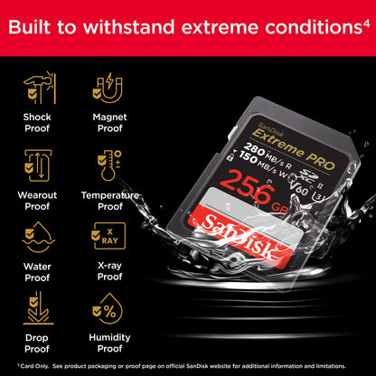 SanDisk 256GB Extreme PRO SDXC Memory Card