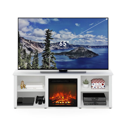 Furinno 70 Inch TV Stand with Fireplace