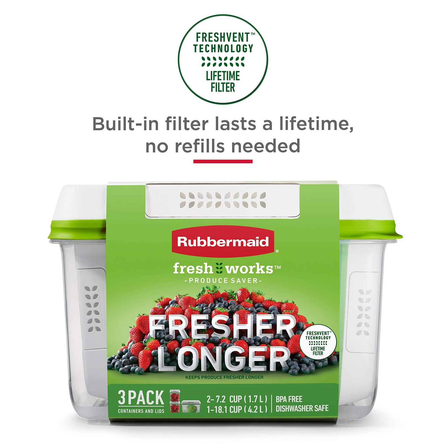 Rubbermaid Produce Saver Containers 8-Piece Set